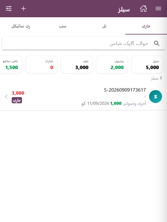 موبائل: سیلز کی فہرست